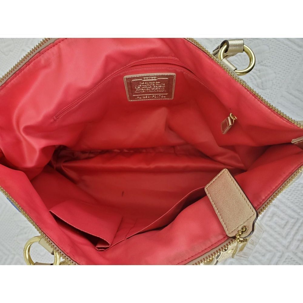 Coach Daisy Applique Multicolor Tote Bag